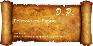 Dobrovics Panna névjegykártya
